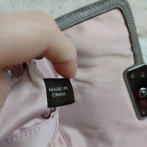 Coach Kristin Women's Weaving Elephant Gray Chain Strap LeatherMini Bag/Wristlet - Picture 10 of 10